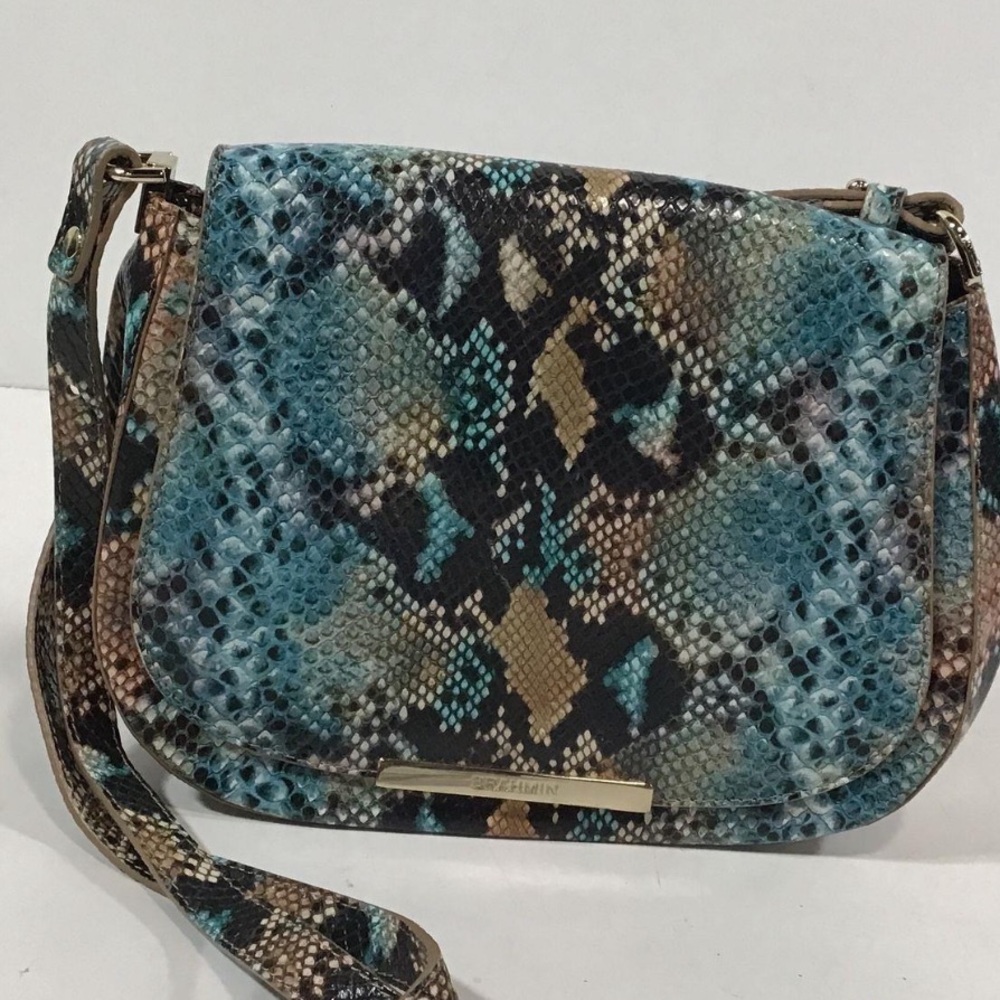 Women’s Brahmin Nadine Ocean Liyana Stylish Snake Print Crossbody Bag